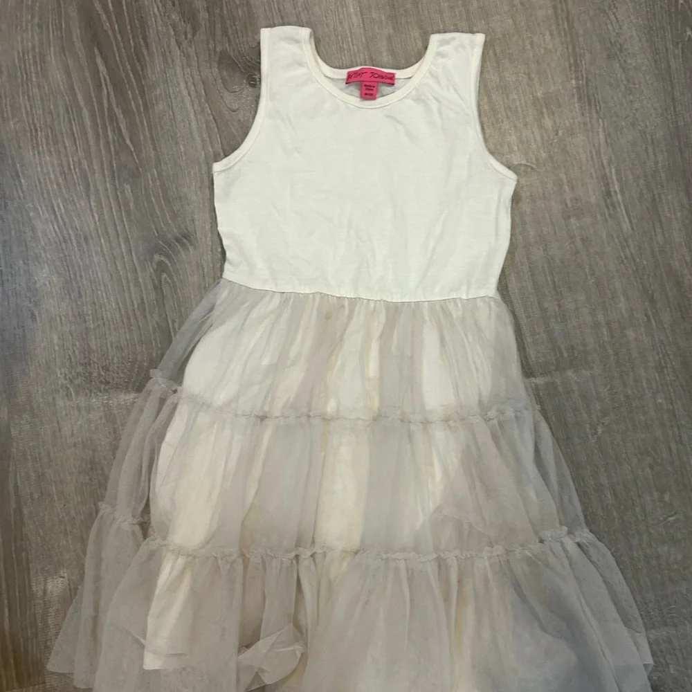 Betsey Johnson Rare Editions off white Sleeveless  Kids Dress size 10